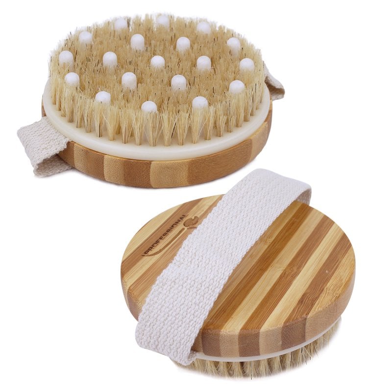 Brosse de massage et drainage en bambou