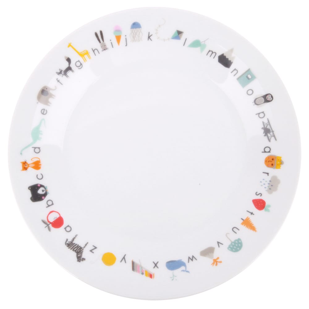 Assiette en porcelaine abc