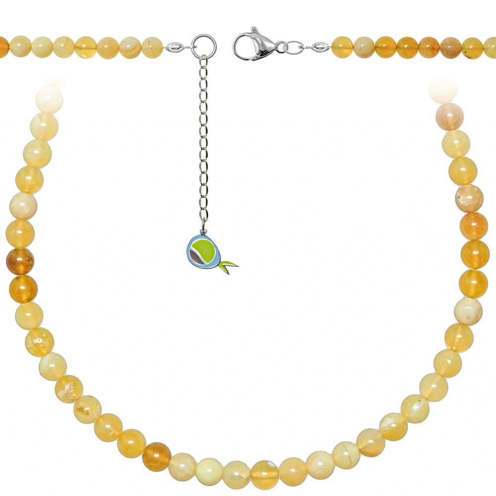 Collier opale jaune