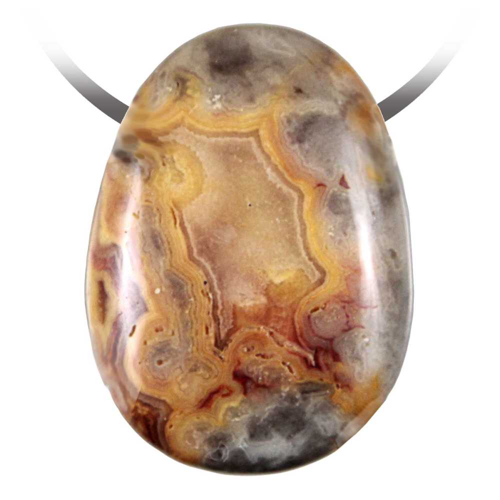 Pendentif goutte agate crazy lace