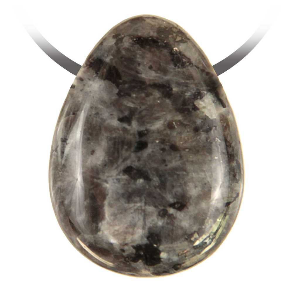 Pendentif goutte larvikite