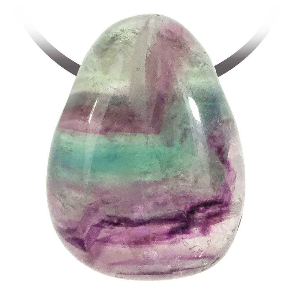 Pendentif goutte fluorite