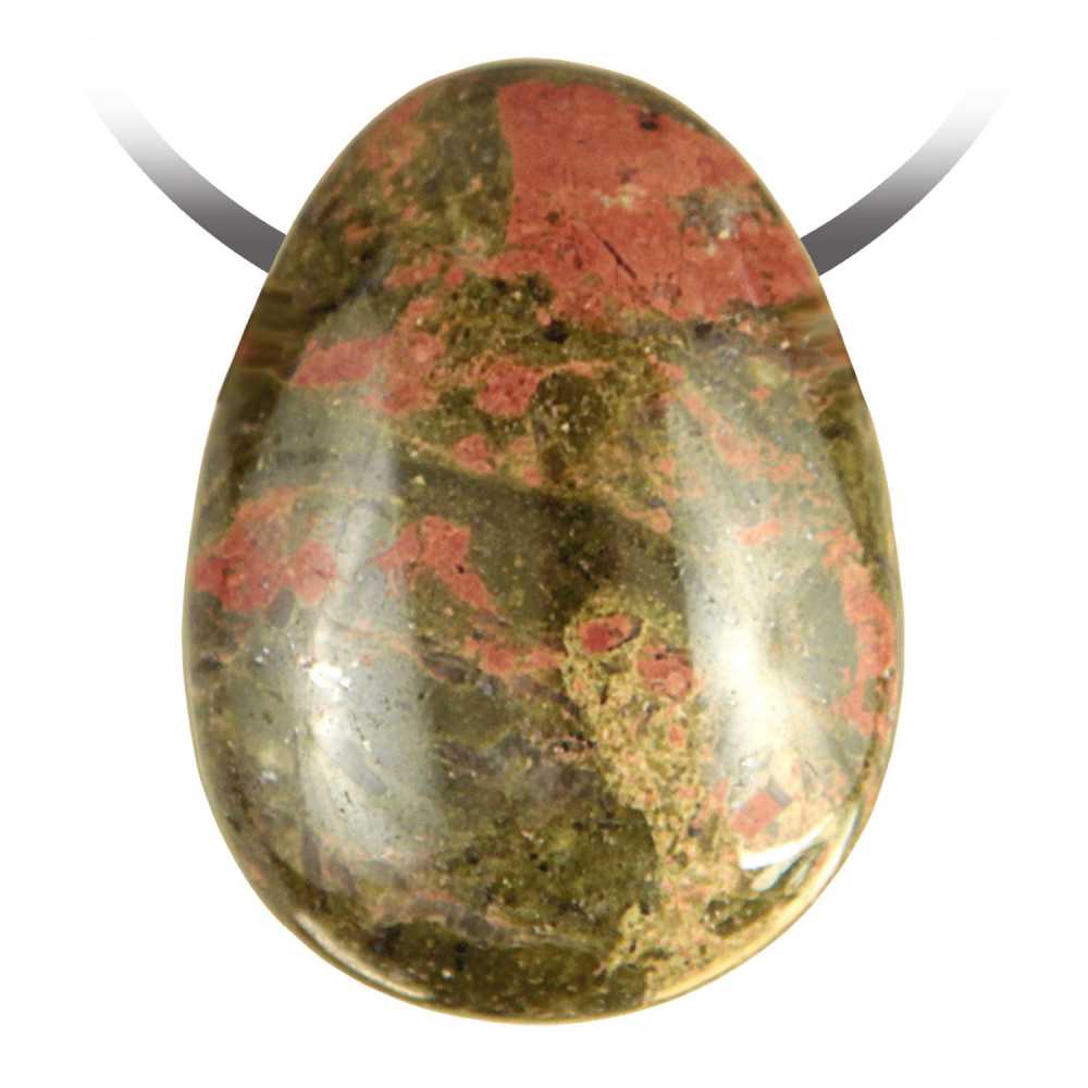 Pendentif goutte unakite