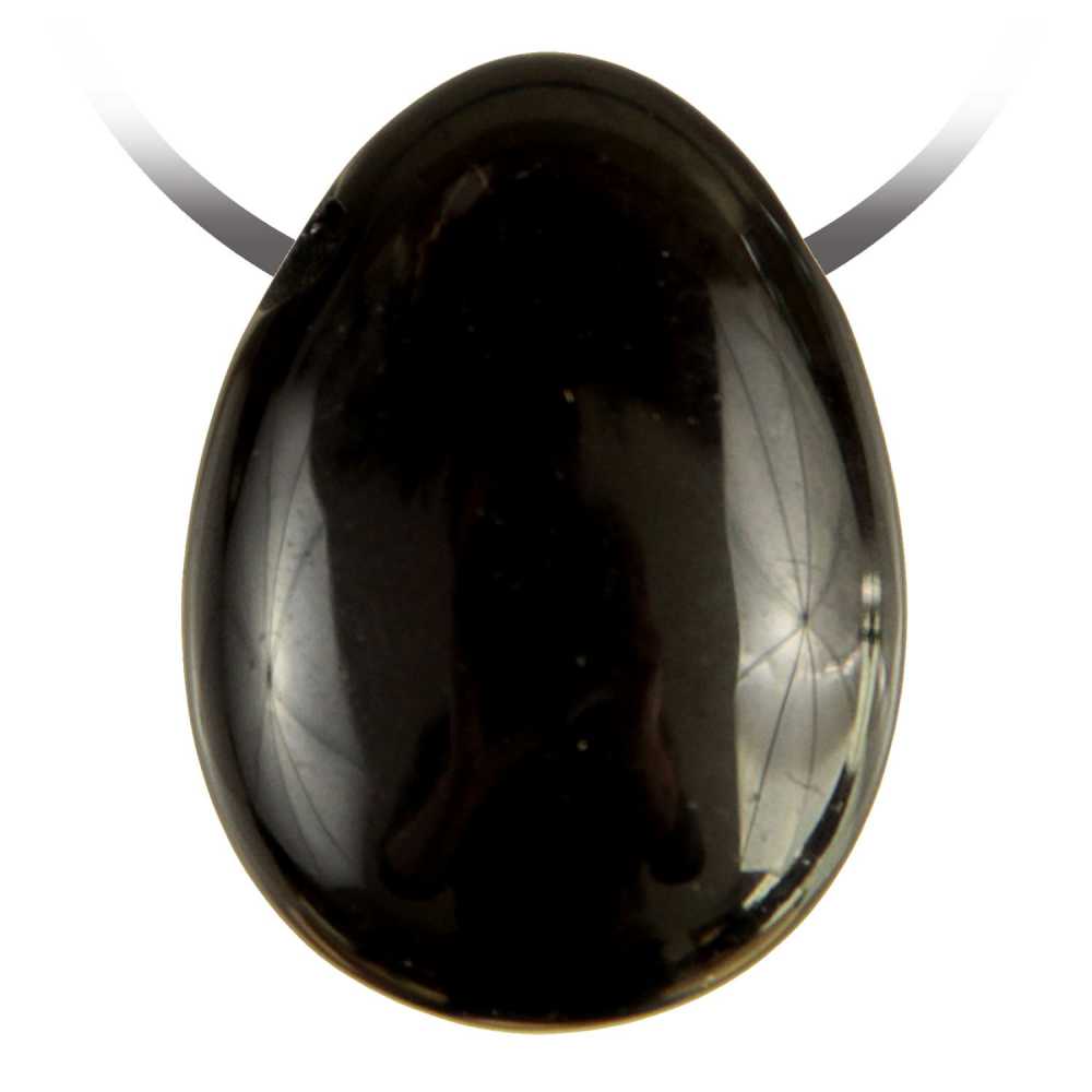 Pendentif goutte pierre percée en onyx