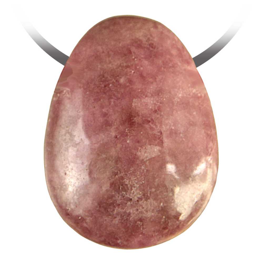 Pendentif goutte rhodonite