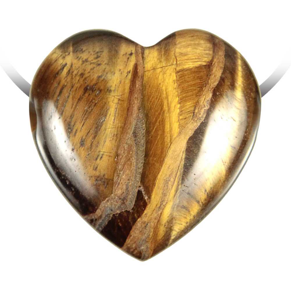 Pendentif coeur oeil tigre