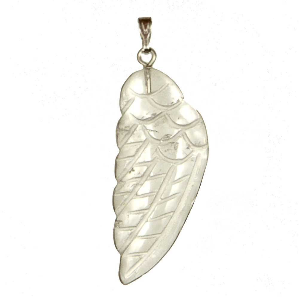 Pendentif aile d'ange cristal roche