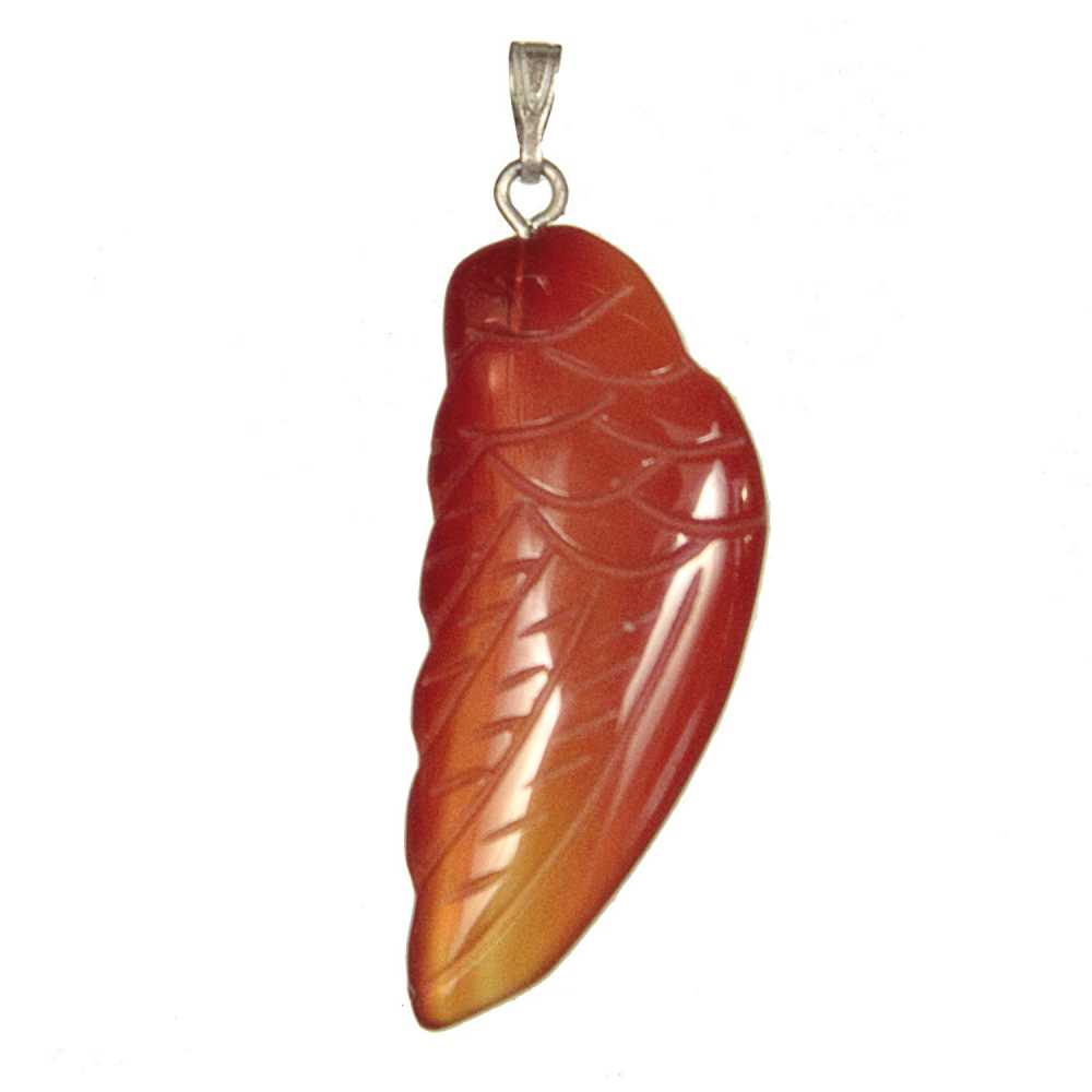 Pendentif aile d'ange en cornaline