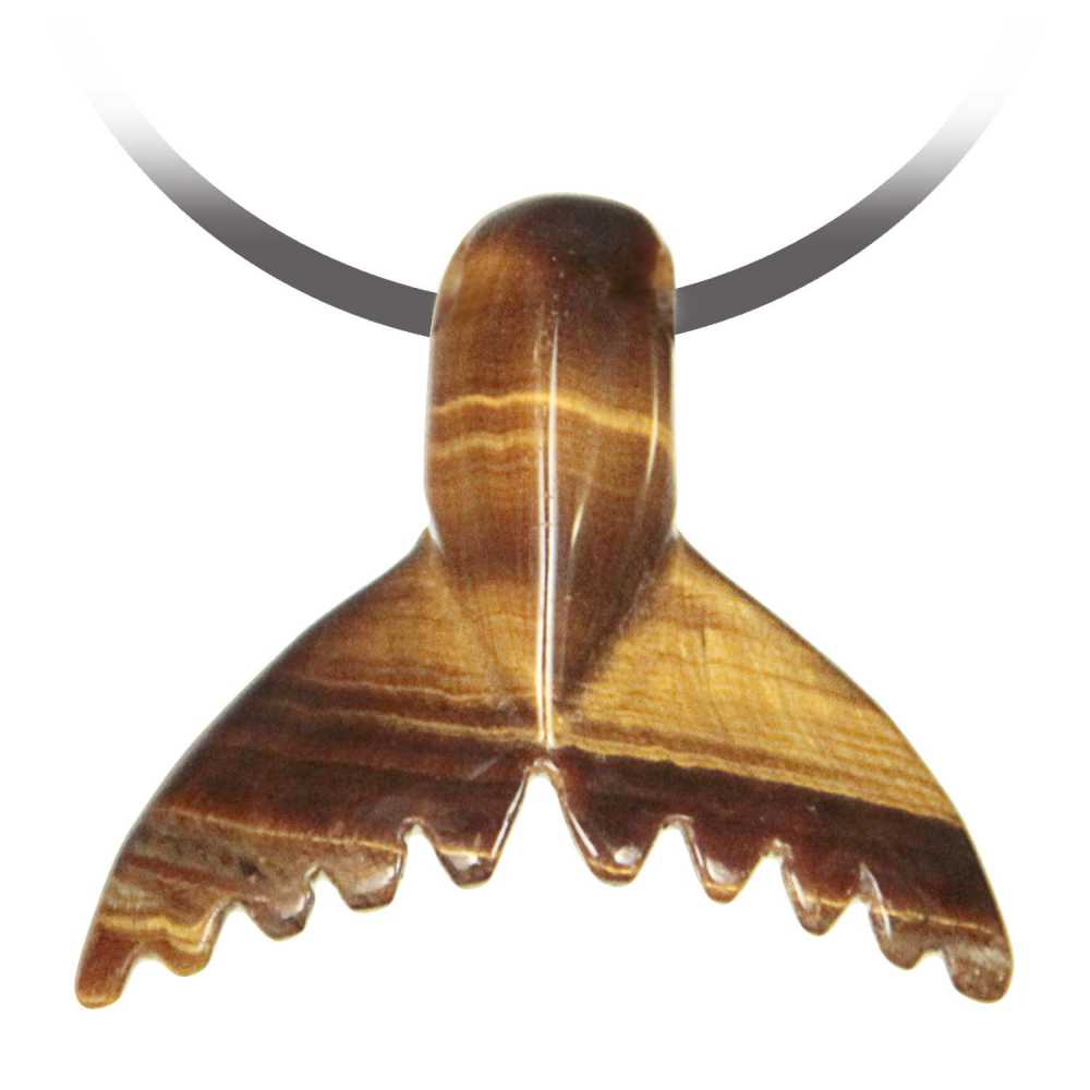 Pendentif queue baleine oeil tigre