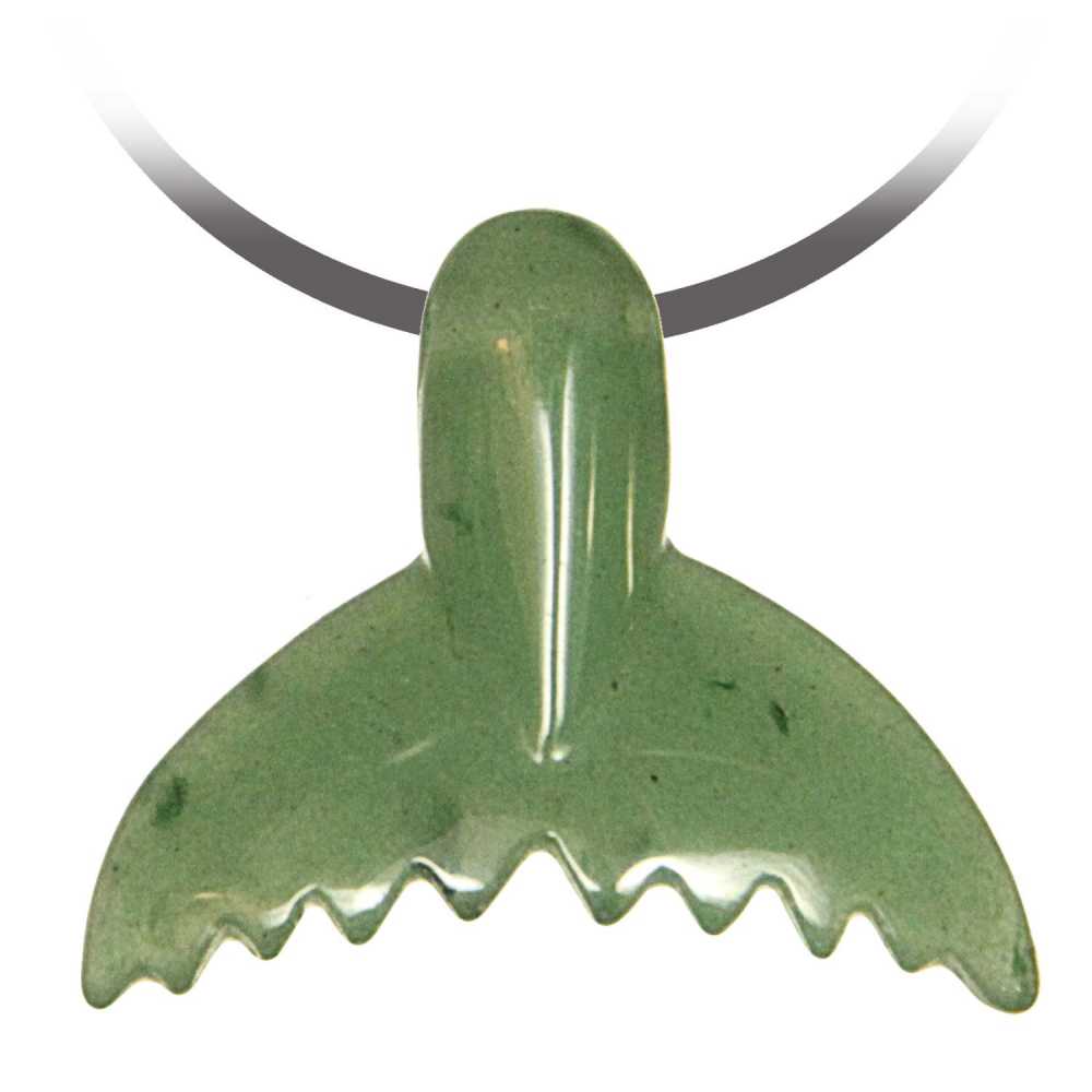 Pendentif queue baleine aventurine verte