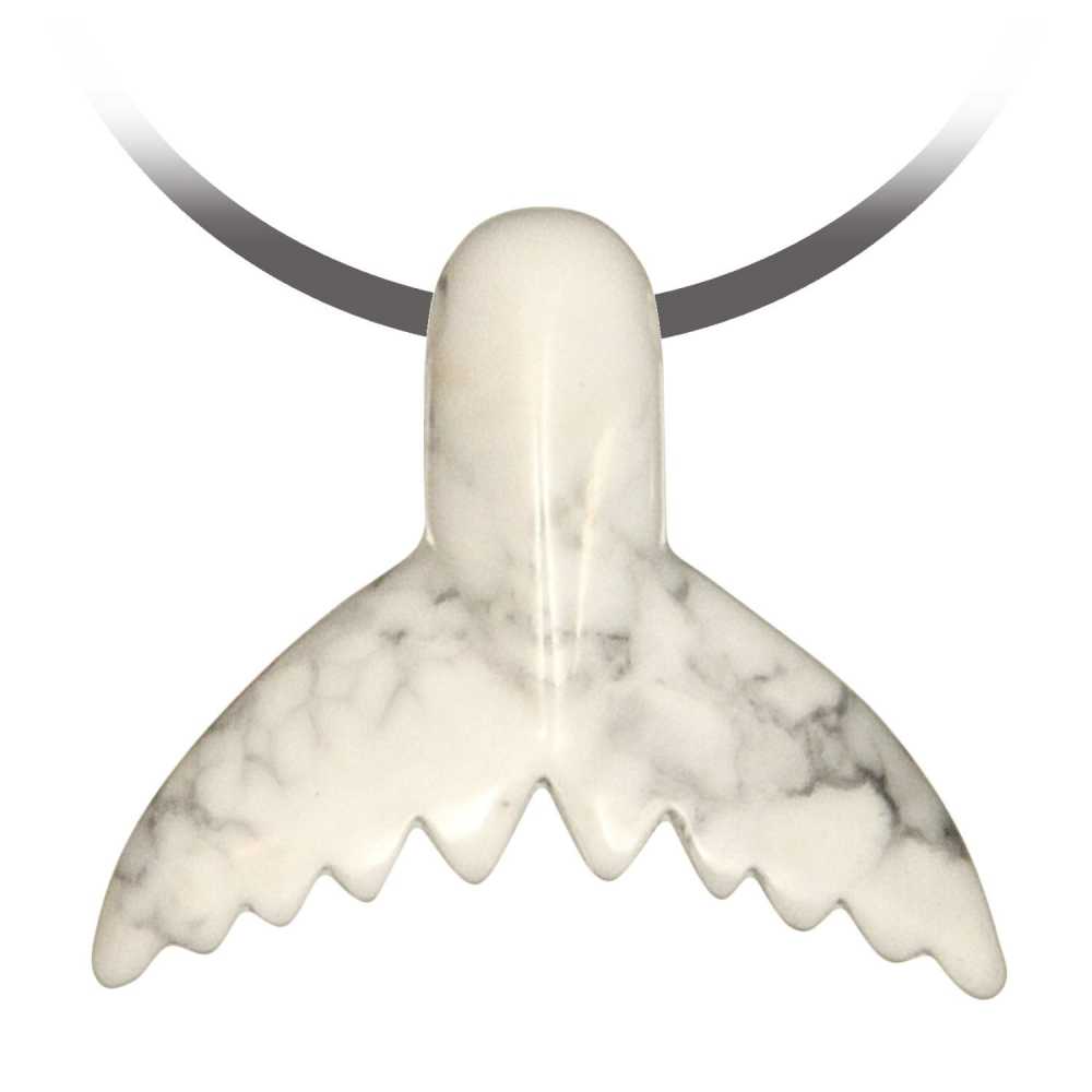 Pendentif queue baleine howlite