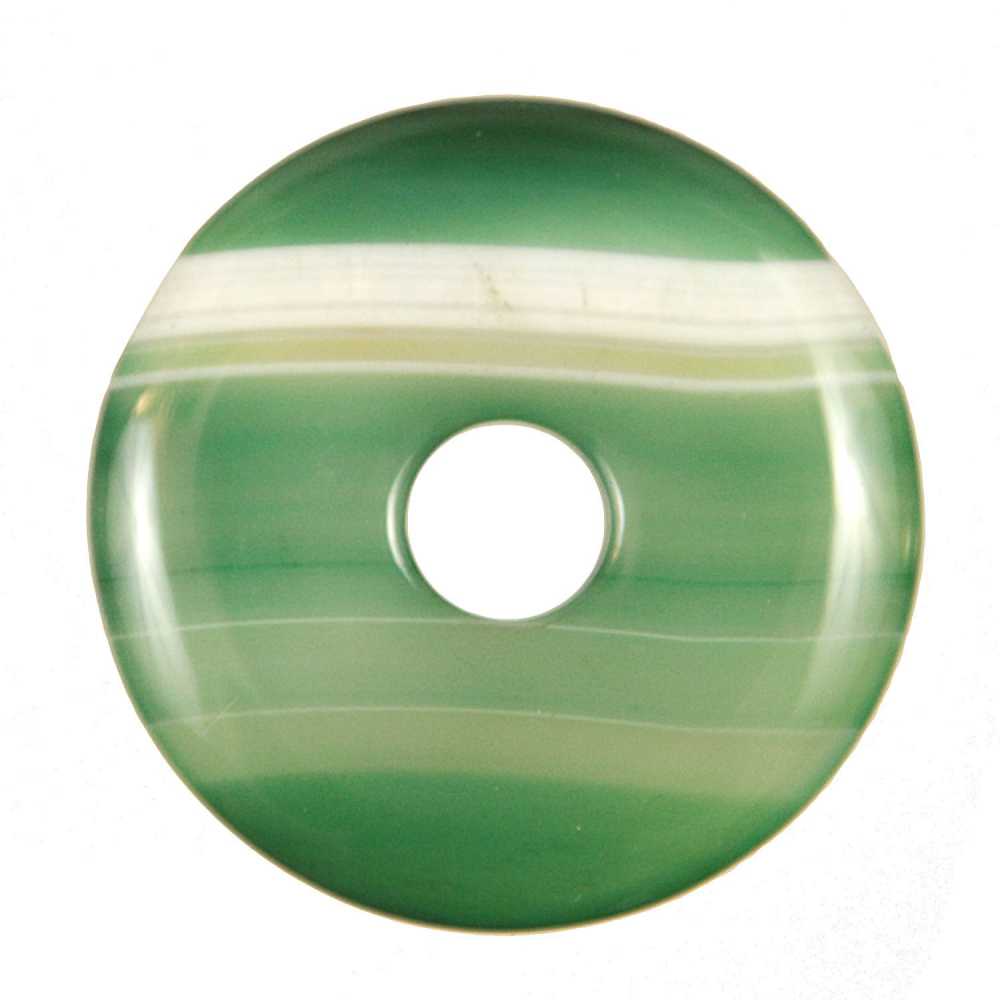 Donut agate colorée verte 4 cm