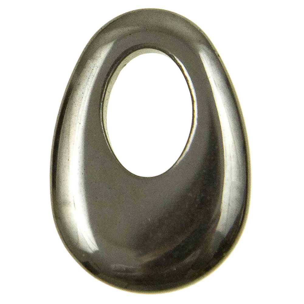 Pendentif donut oval en hématite