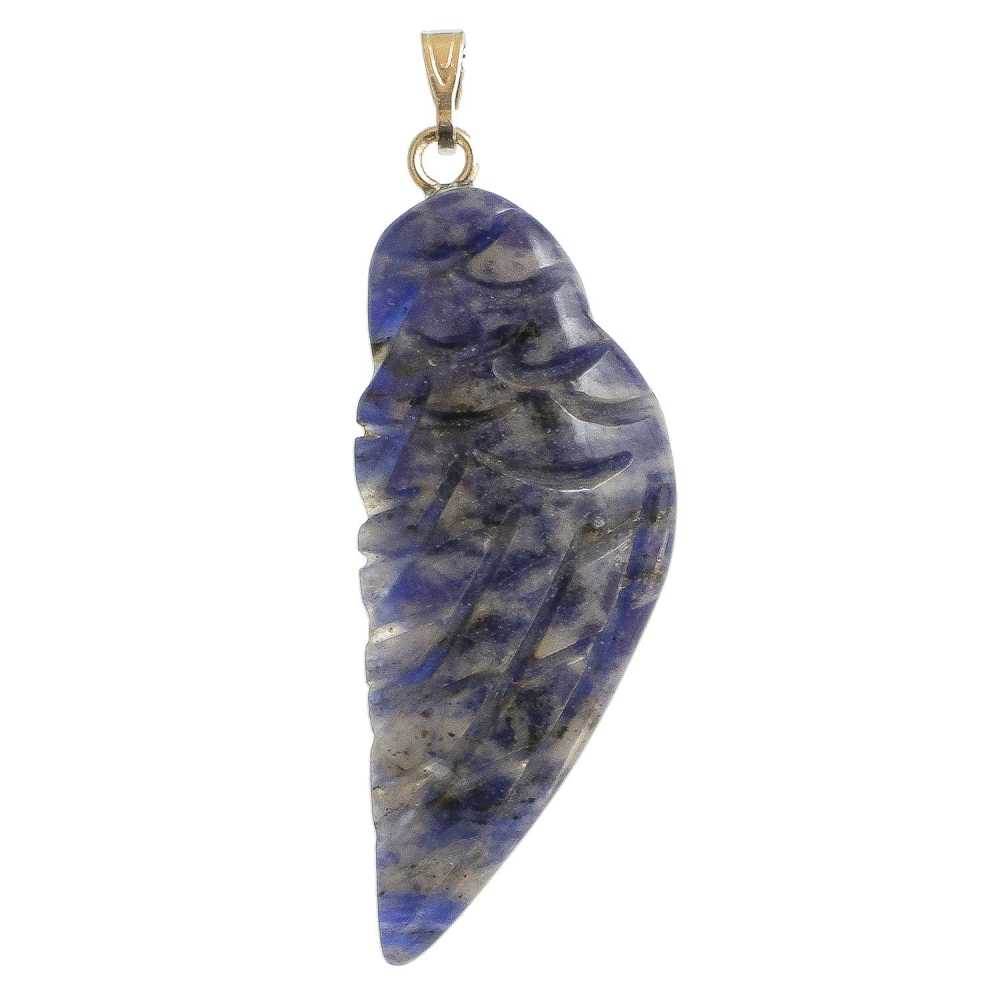 Pendentif aile d'ange en sodalite