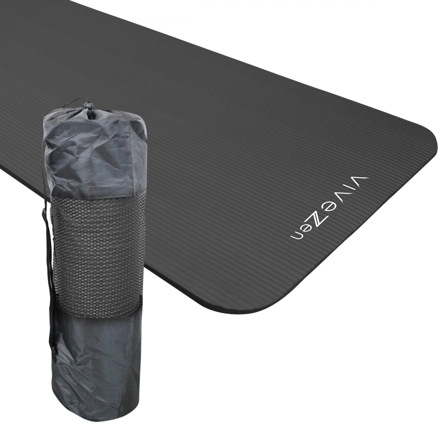 Tapis de yoga - 180 x 60 cm - gris