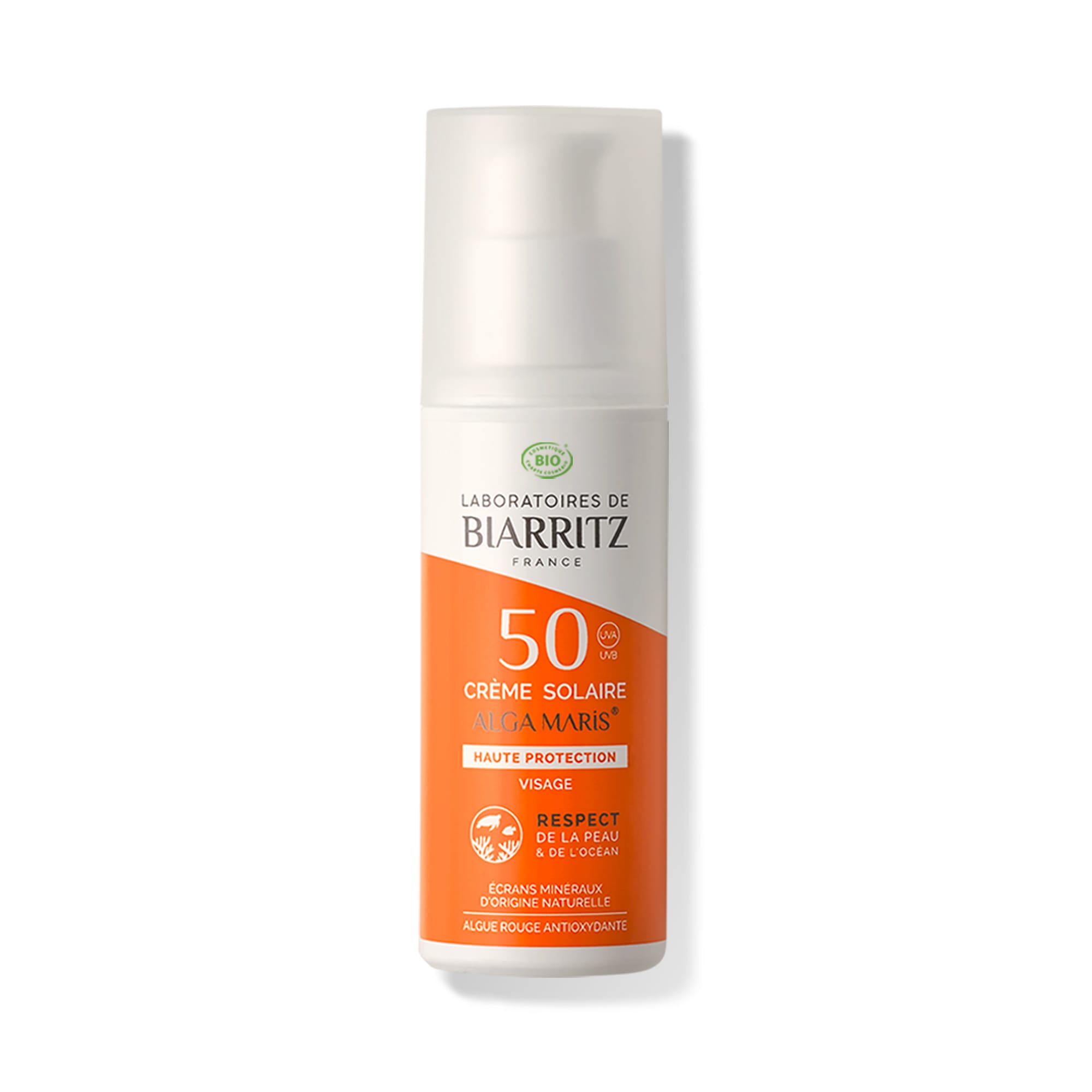 Crème solaire visage spf50 bio