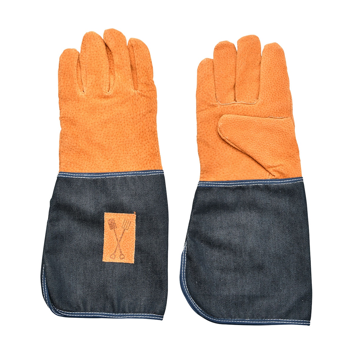 Gants de jardinage en cuir et jean