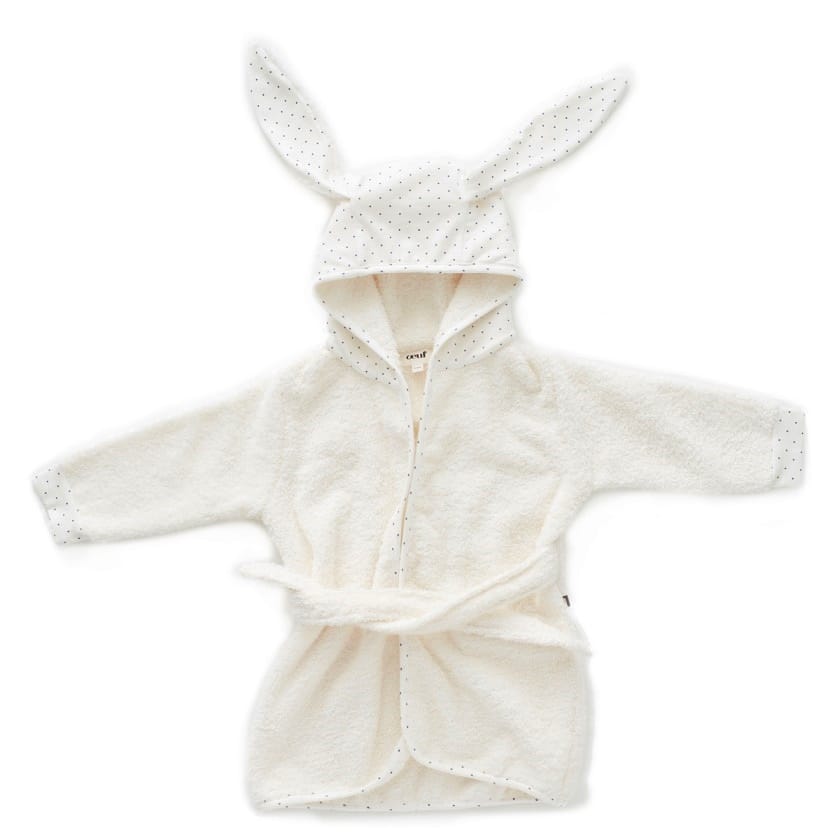 Pyjama peignoir lapin bleu en coton pour enfants • Tous en Pyjama !