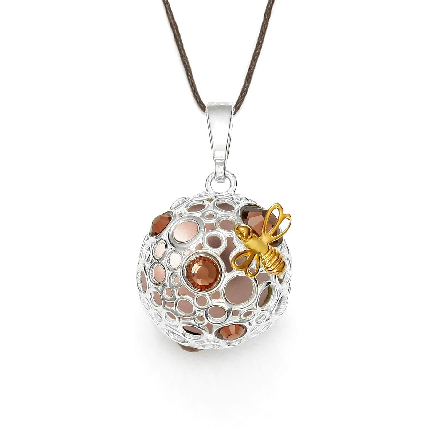 Bola grossesse abeille argent 925