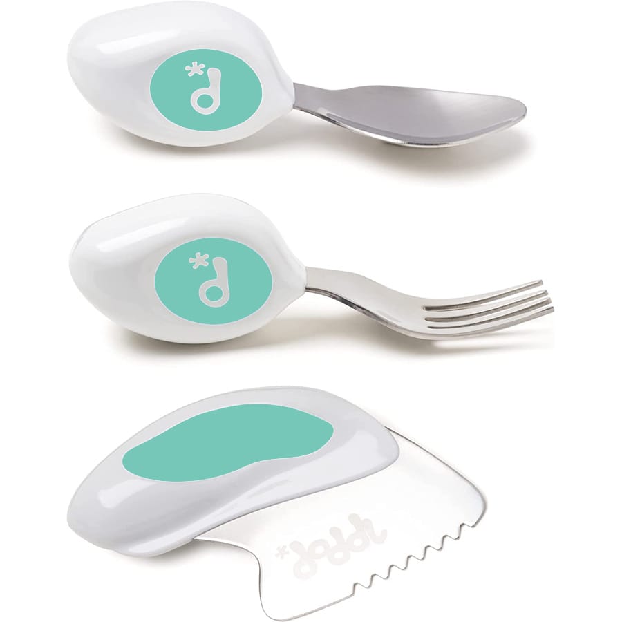 Set de 3 couverts ergonomiques aqua