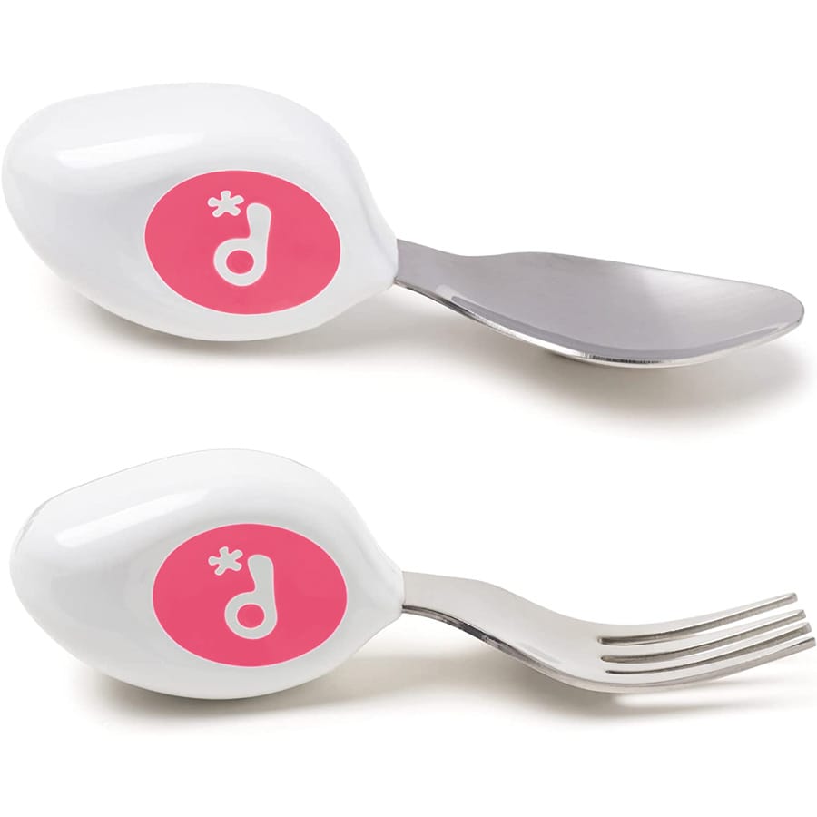 Set de 2 couverts ergonomiques roses