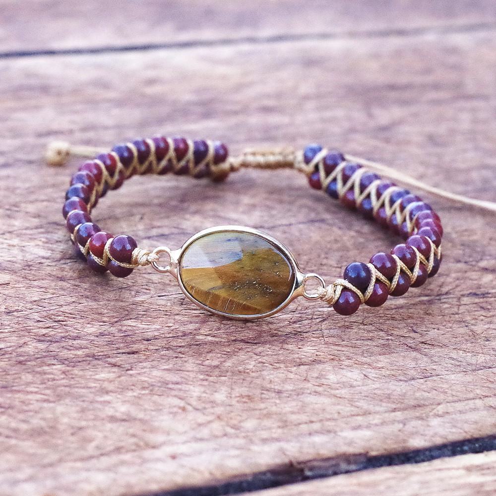 Bracelet bohême et volupté œil de tigre