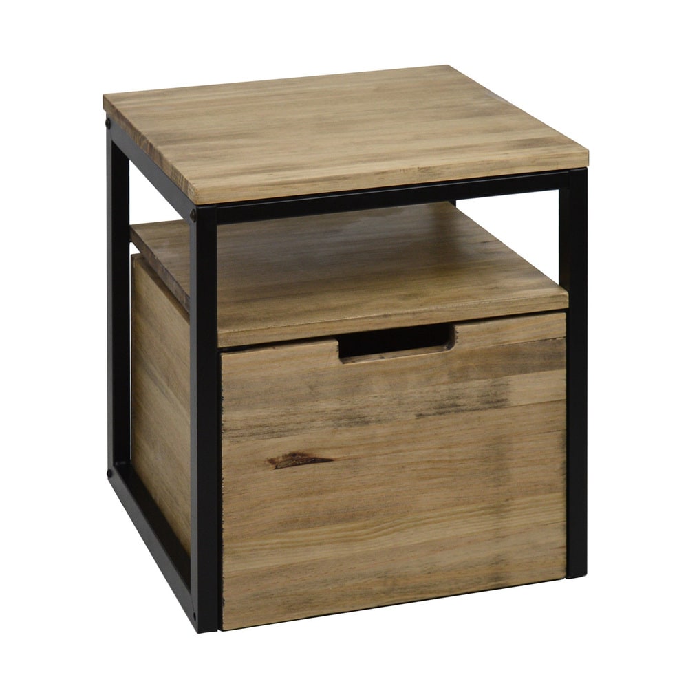 Table de chevet icub3 40x40x45cm noir