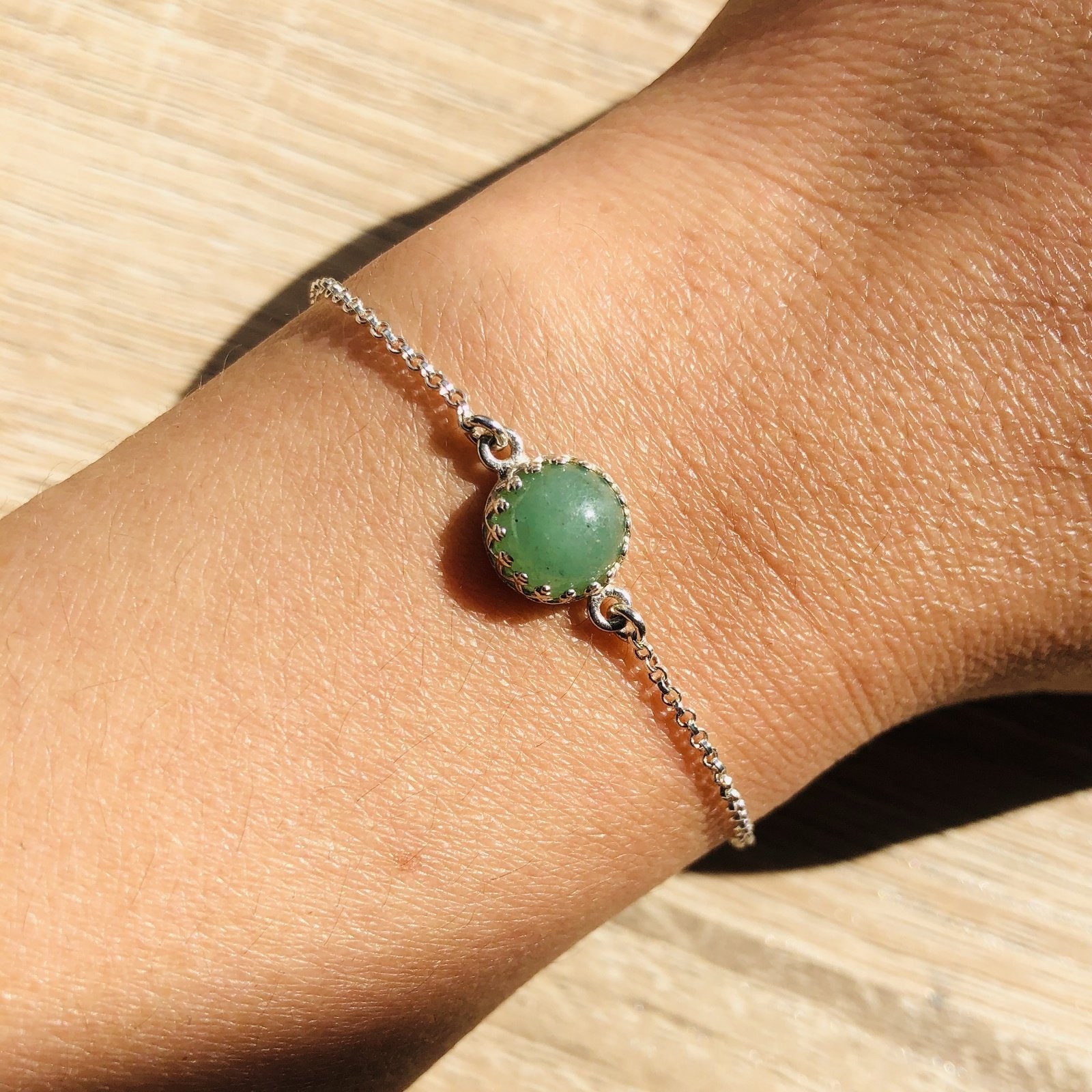 Bracelet margaux aventurine argent