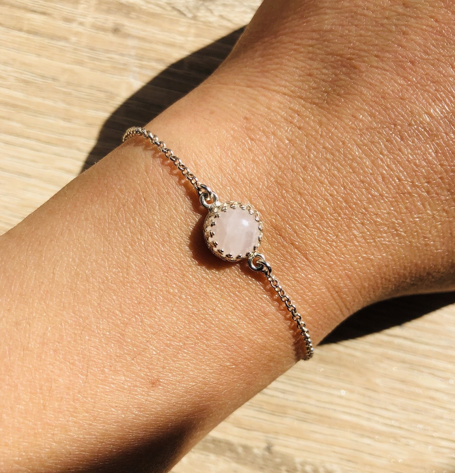 Bracelet margaux quartz rose argent