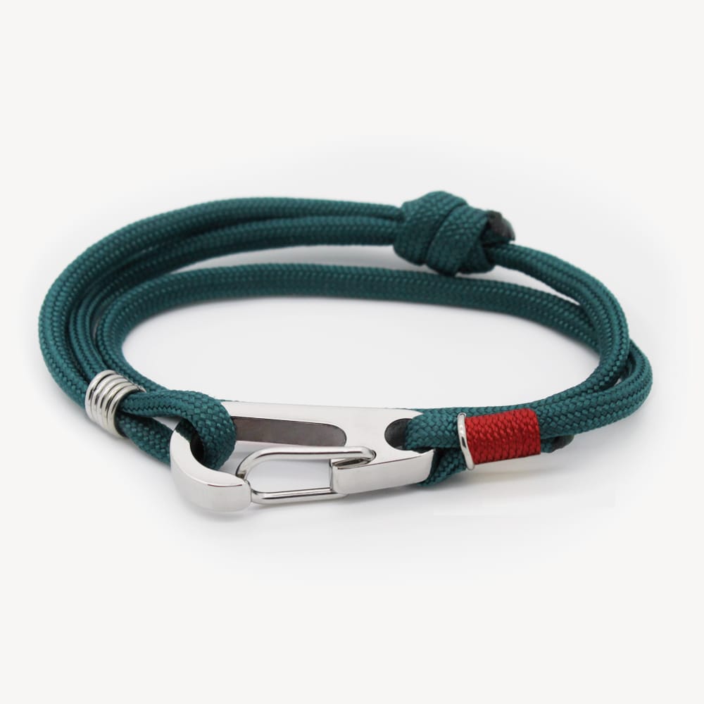 Bracelet Trek mousqueton vert