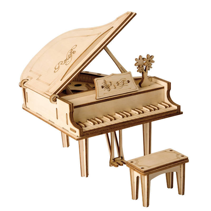 Puzzle 3d en bois piano