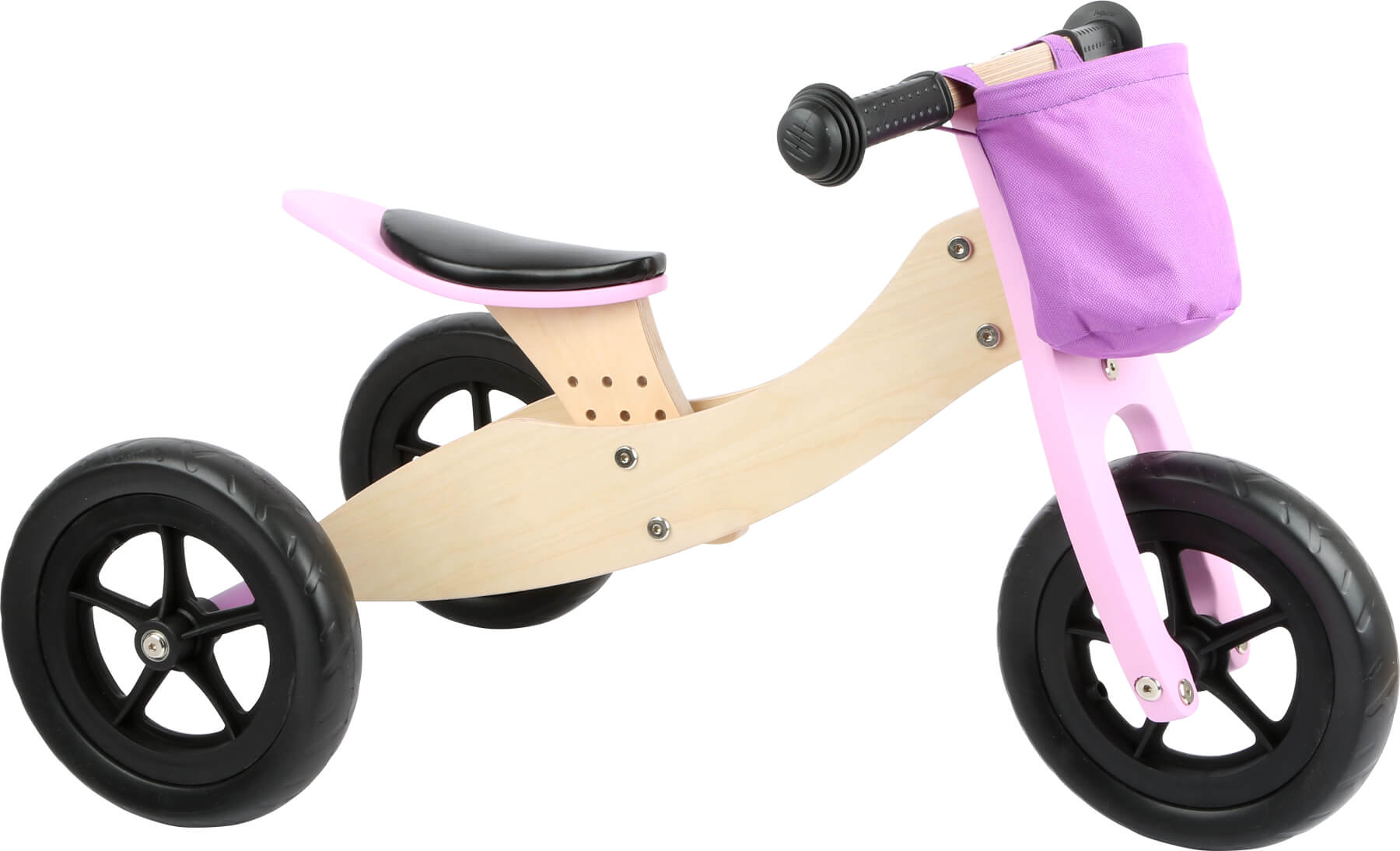 Draisienne tricycle 2 en 1 maxi rose