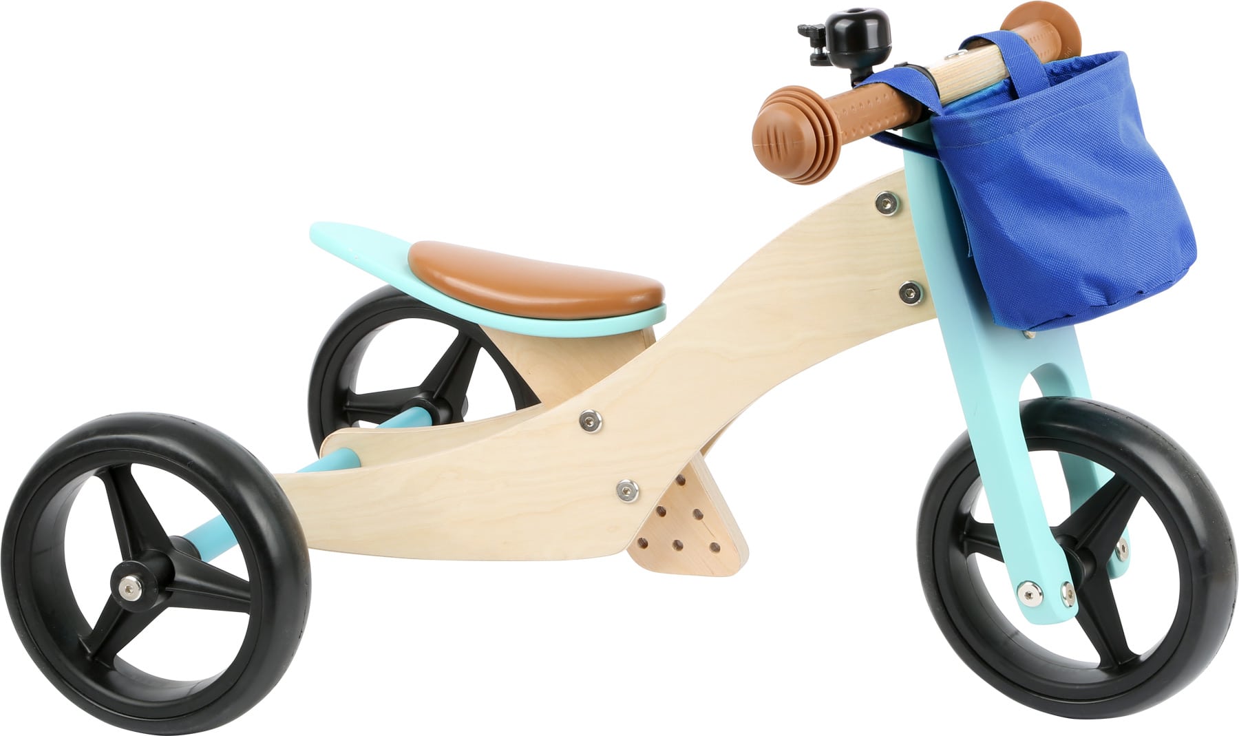 Draisienne tricycle 2 en 1 turquoise