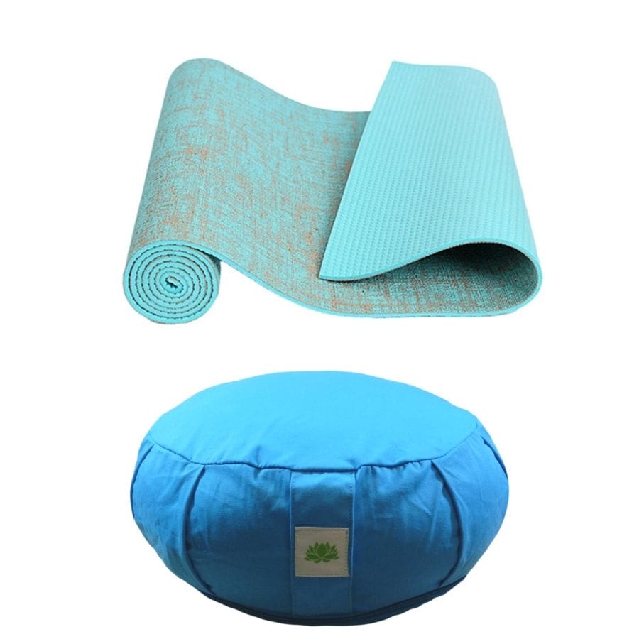 Kit Tapis + Bolster bio turquoise