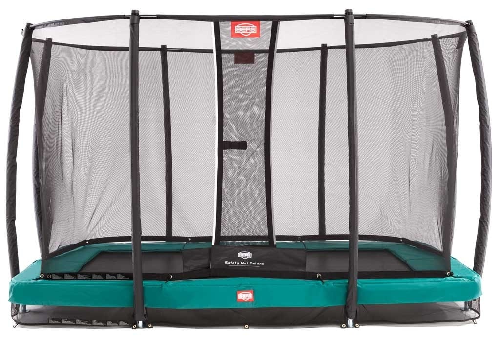 Trampoline rectangle vert enterré 330 c