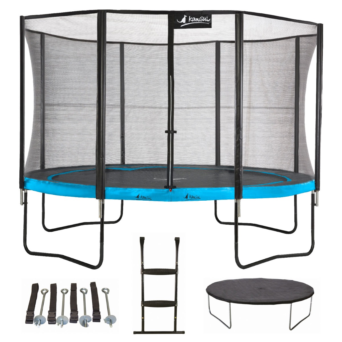 Trampoline punchi bleu 360