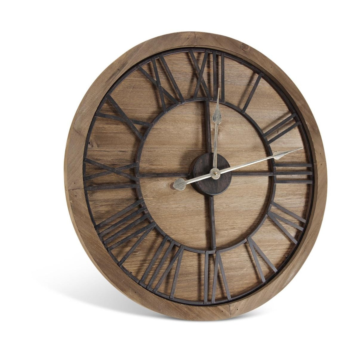 Grande horloge ancienne bois métal marro