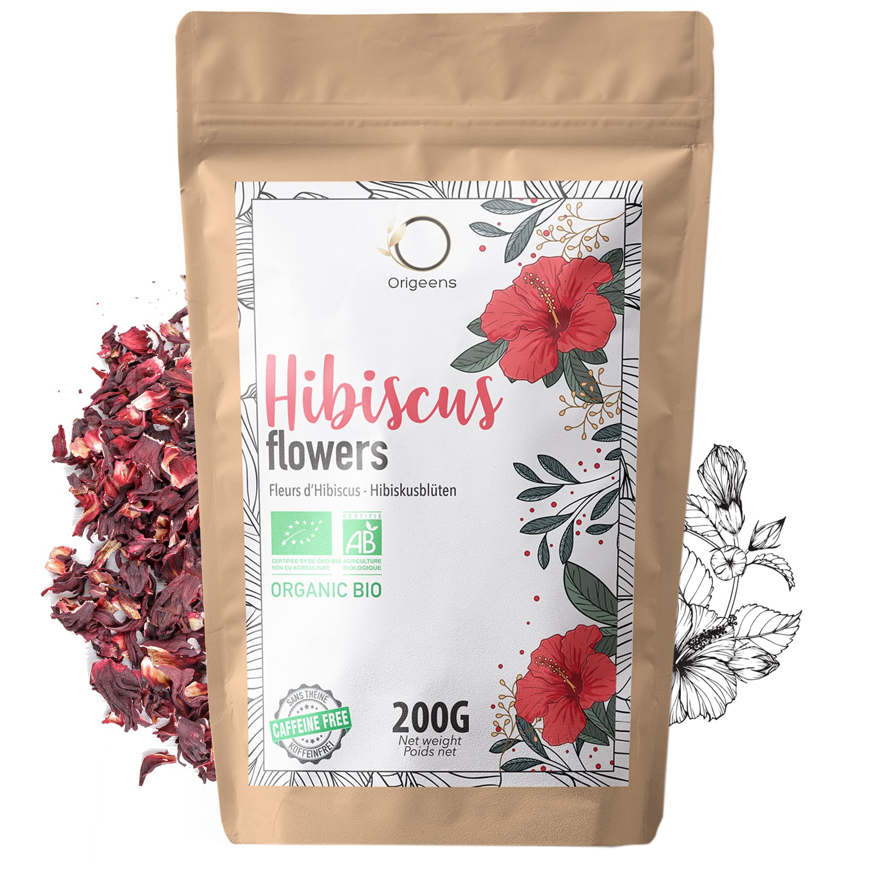 Fleur d'hibiscus bio 200g