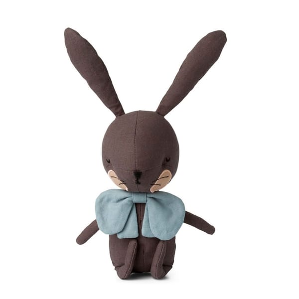 Peluche lapin - gris - en boîte cadeau -