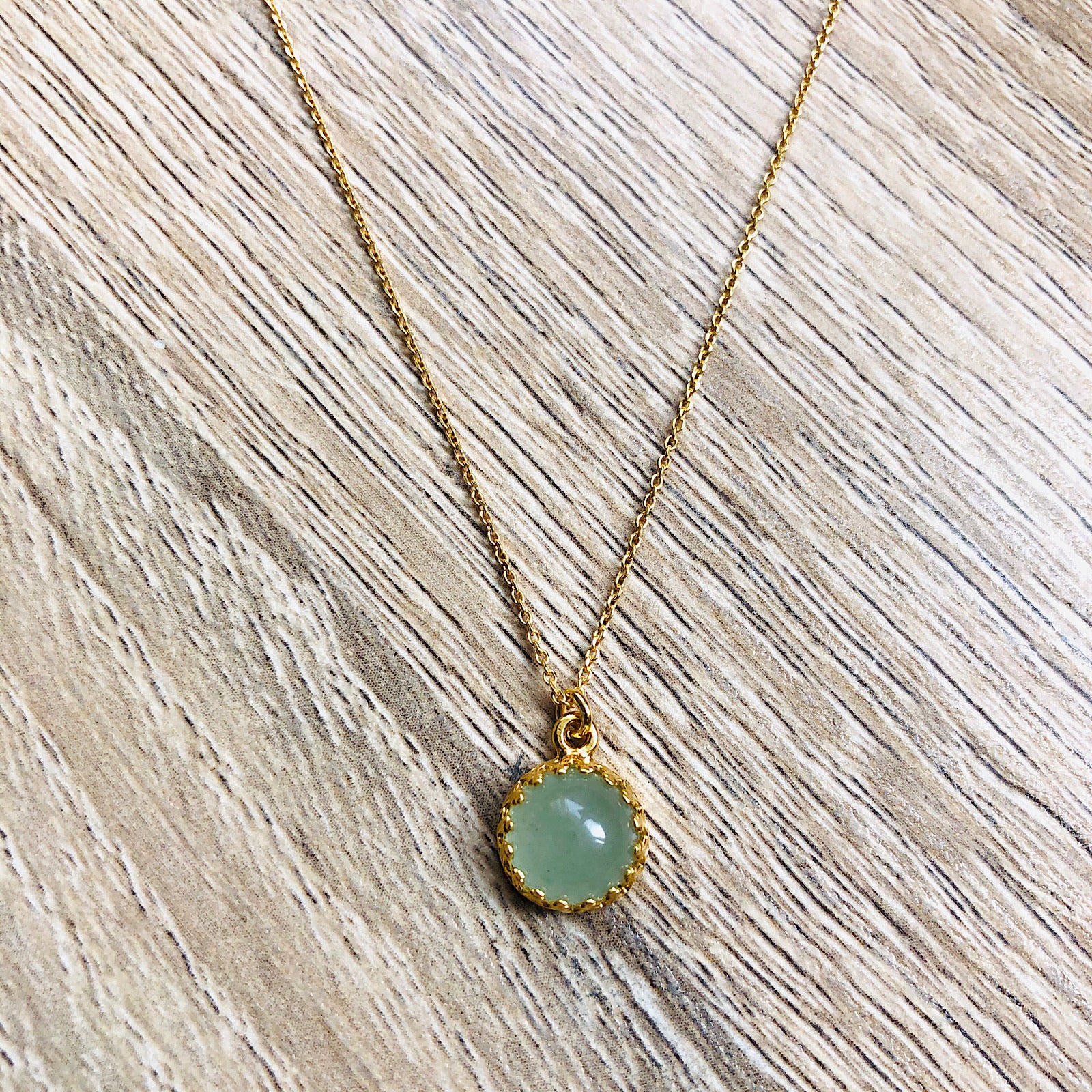 Collier margaux aventurine or