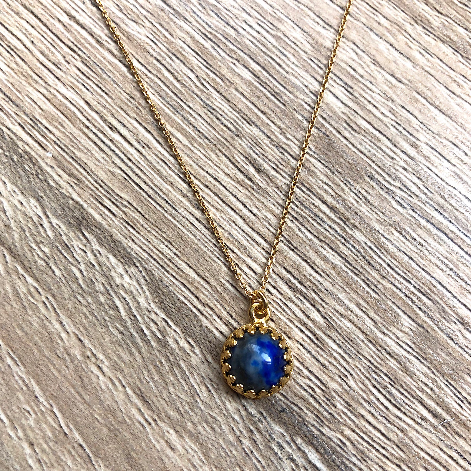 Collier margaux lapis lazuli or