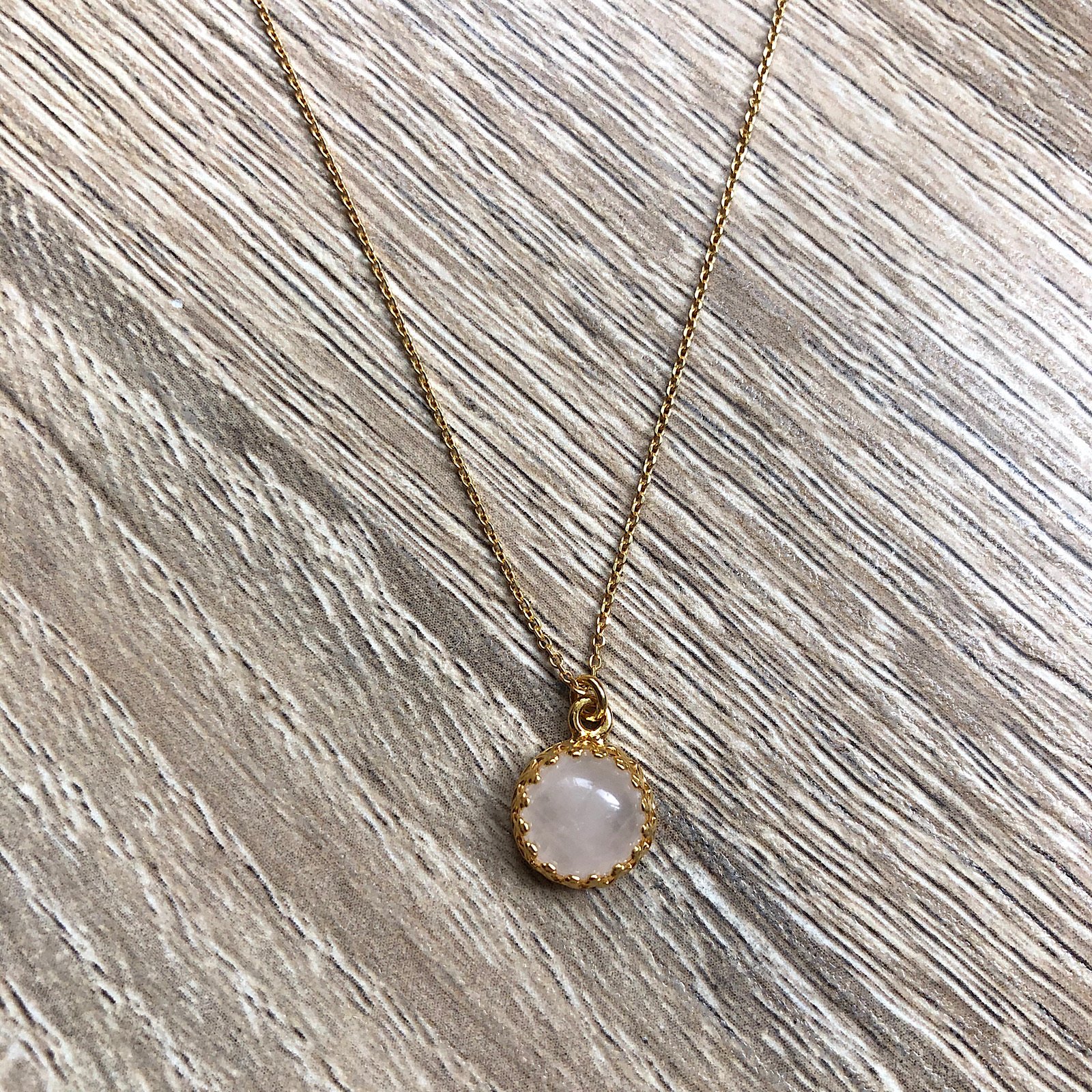 Collier margaux quartz rose or