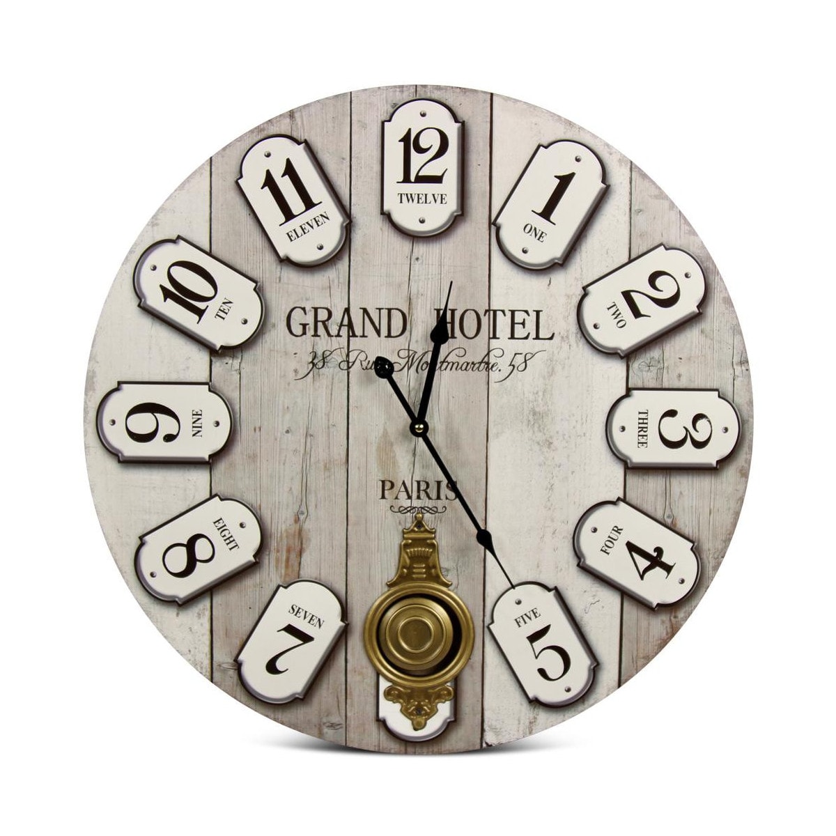 Horloge ancienne balancier grand hôtel