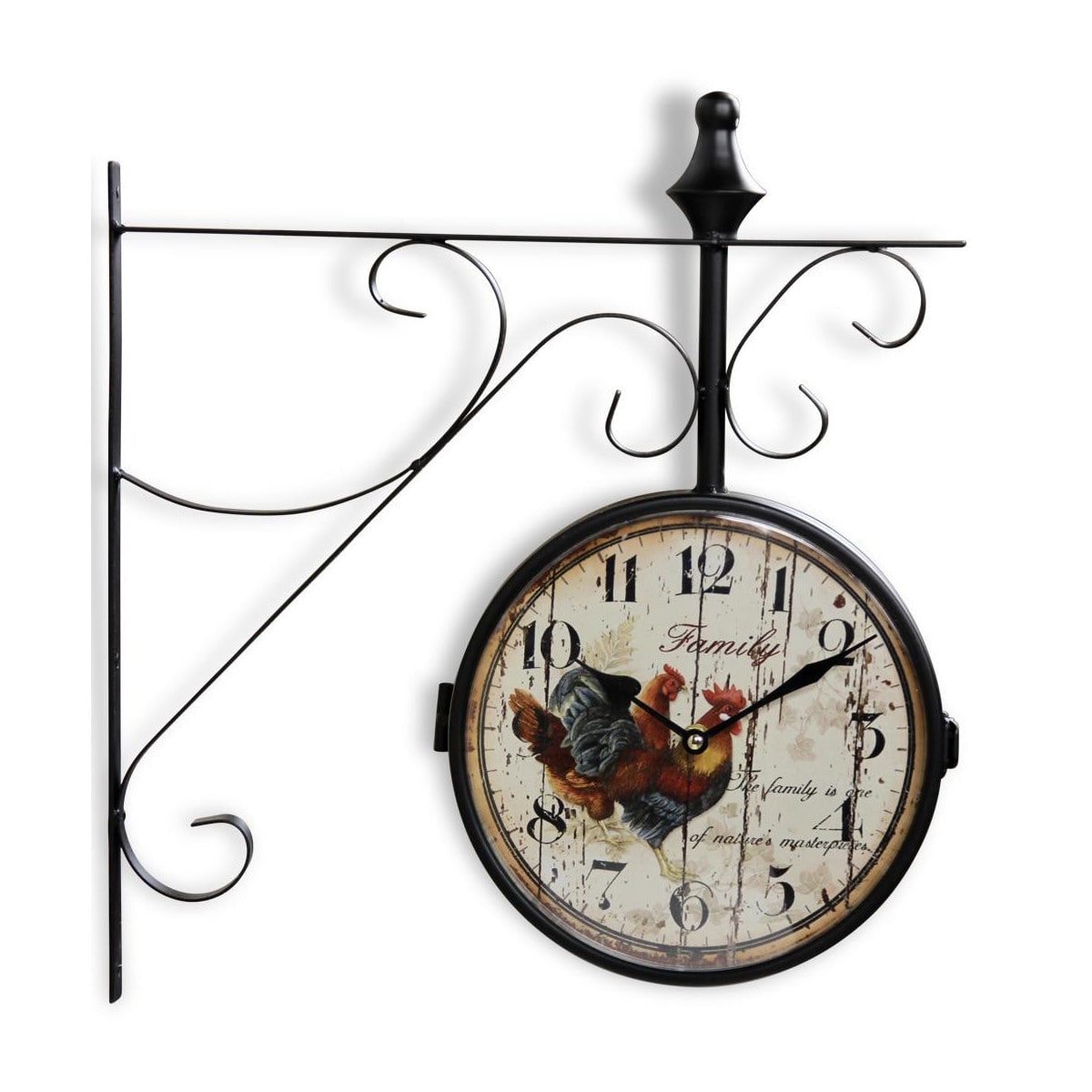 Horloge de gare ancienne double face