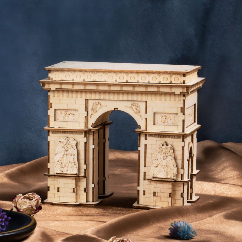 Puzzle 3d en bois arc de triomphe