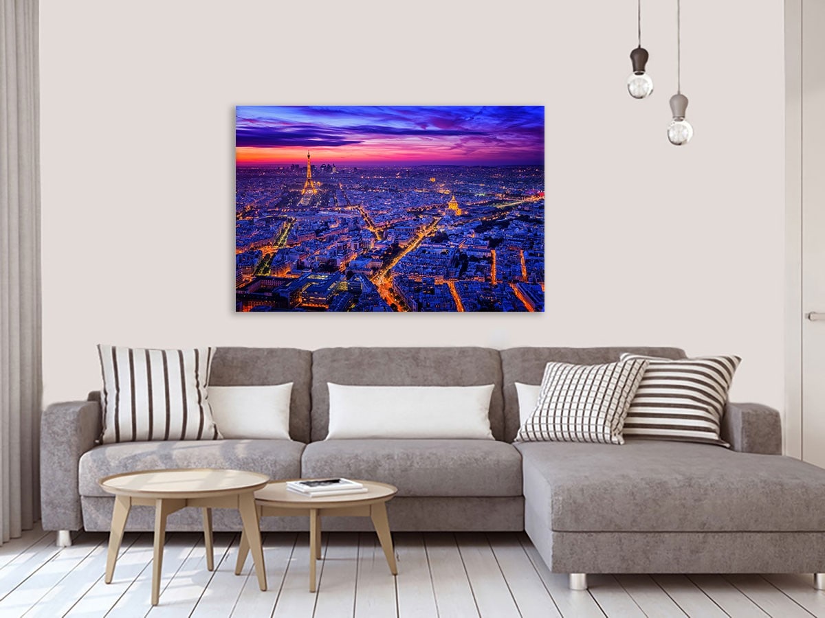 Tableau paysage paris city lights