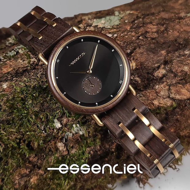 Montre homme en bois quantum black