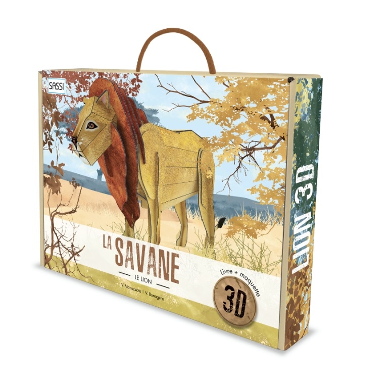 La savane - le lion 3d