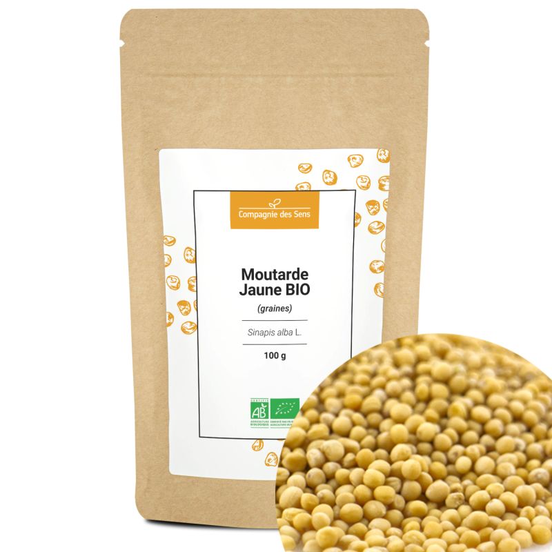 Graines de moutarde jaune bio  - 100g