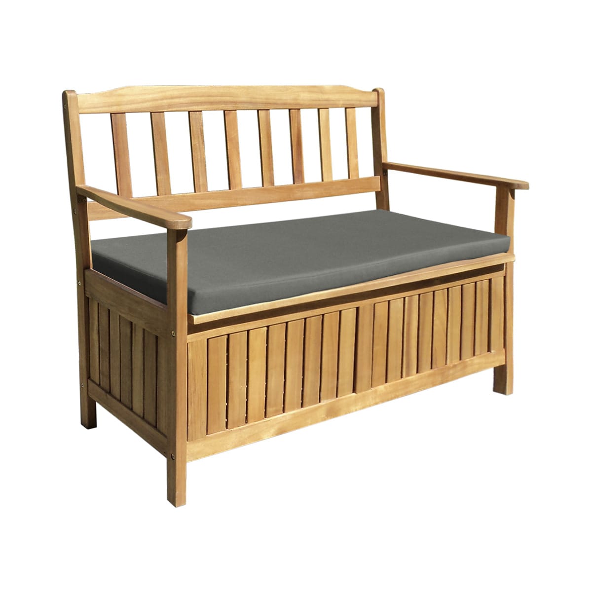 Banc de jardin en acacia avec rangement